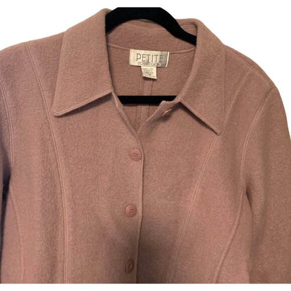 Petite Sophisticate Womens Size Medium Long Sleeve Button Up Wool Jacket Blazer - Picture 2 of 3